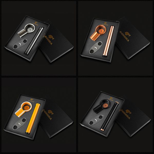 

party favor cohiba alloy tube with humidifier ashtray cutter set