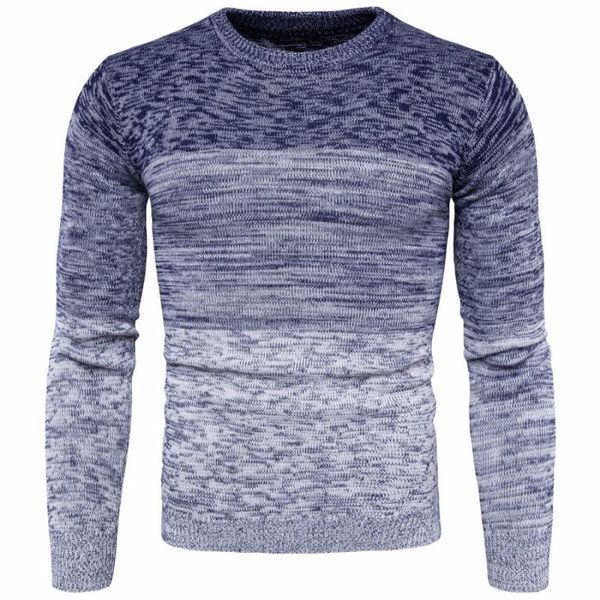 

men's sweaters mens round neck gradient color sweater fashion men cotton long sleeve male -3xl autumn winter, White;black