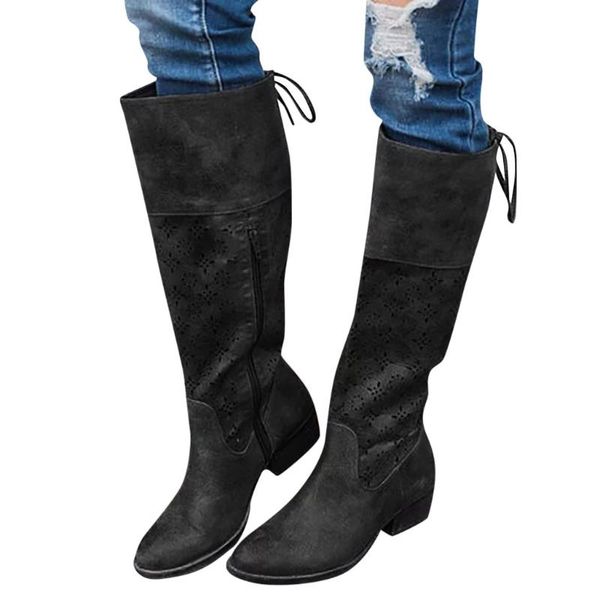 

boots women boots new fashion woman shoes bota feminina gothic shoes black booties winter women punk overknee botas 2020