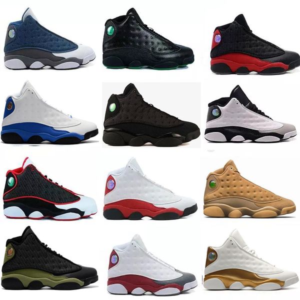 

island green cny 13 13s women men basketball shoes boots bred black brown white hologram flints grey sports sneakers