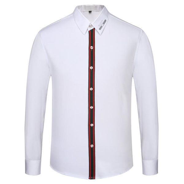 

men's dress shirts 20ss fashion gold floral harajuku gg print shirt men long sleeve medusa shirts slim fit casual shirts -3xl, White;black