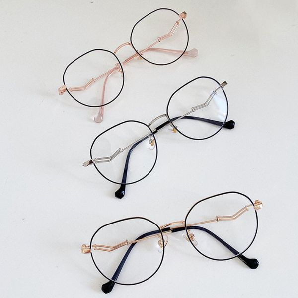 New Fashion Trilhos Estilo ferro puro metal feita Optical Frame Forte Com Bow-Braços Design de Moda Óculos Wholesale