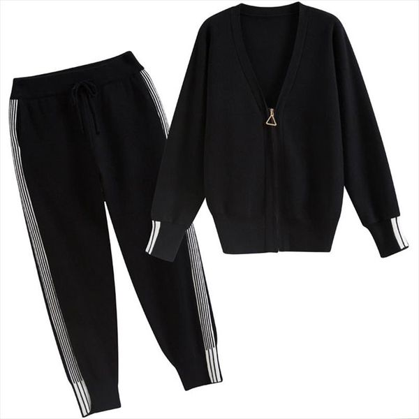 

women tracksuit women clothing set casual autumn 2 piece set women zipper and pants tracksuits, Gray