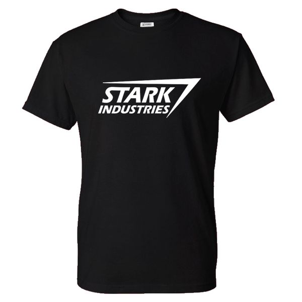 

marvel iron man t-shirt fashion stark industries letter printed solid color streetwear casual shirt men women cotton t shirt top