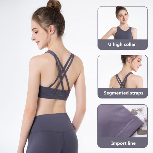

new running underwear beautiful back moves underwear nude beauty shoulder cross sports bra quick-drying yoga fitness vest women, White;black