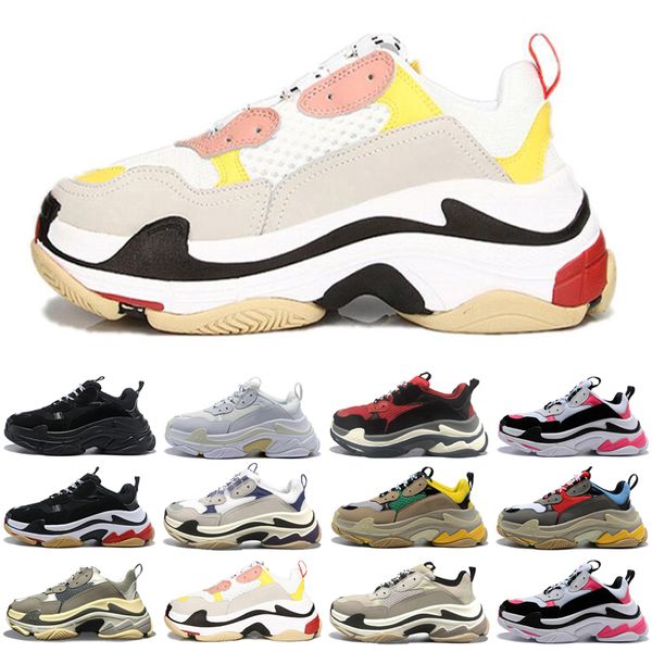 

2020 triple s pairs 17fw men women casual shoes plate-forme sneakers black white platform mens womens trainers sports 36-45