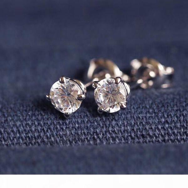 

50' size diamond s925 silver charm stud earring for women summer classic style earring drop shipping ps8626, Golden