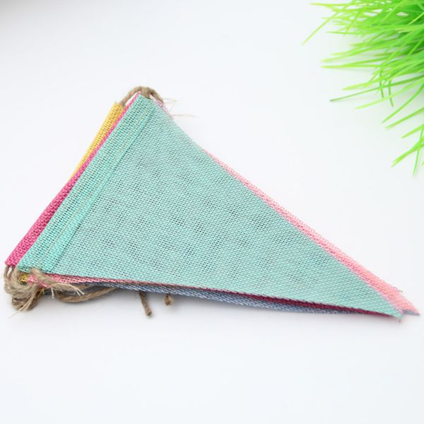 

fabric diy decorative handmade triangle flag wedding party anniversary banner