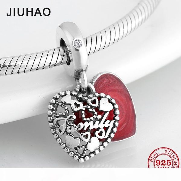 

heart shape 925 sterling silver family form love hearts diy fine beads fit original pandora charm bracelet jewelry making, Bronze;silver