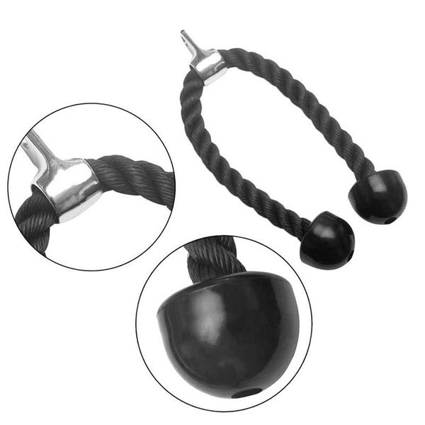 

resistance bands 1pc nylon tricep rope abdominal crunches cable pull down laterals biceps muscle training gym body building