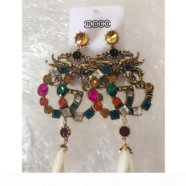 

new arrival letters luxury brooch retro vintage multicolor crystal designer brooch jewelry set fashion jewelry accessories, Gray