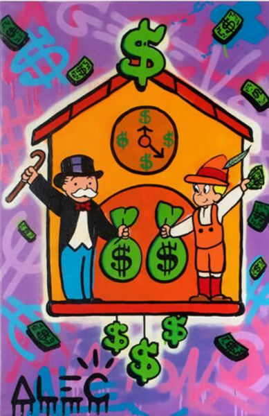 

alec монополия искусство граффити декор время деньги 02 wall decor расписанную hd печать картина маслом на холсте wall art canvas картинки 2