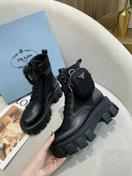 

prÃ dÃ 2020 new martin boots women's pocket bag muffin platform ankle boots mid-tube knight boots motorcycle shoes