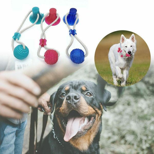 

dog dental care suction cup balls pet molar bite chew ball biting rubber toys cleaning teeth safe elasticity bh2840 tqq