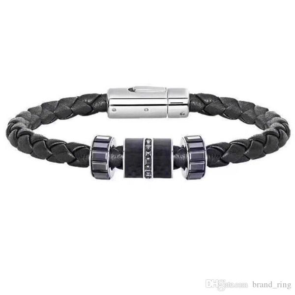 

2019 fashion innovative rose gold stainless steel screw bracelet screw snare never lose love witness-200, Black