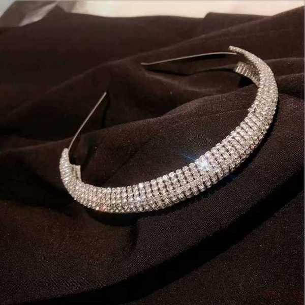 

full diamond crystal headband female thickened sponge headbands non-slip pressure hairbands headwear