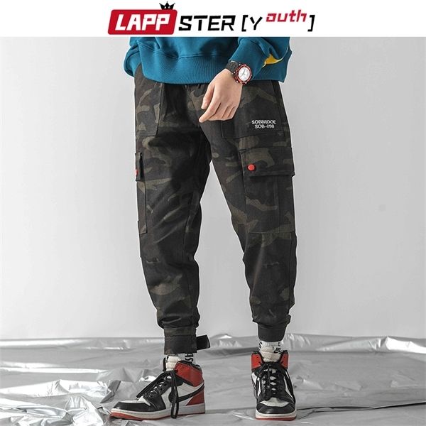 

lappster-youth men camo streetwear cargo pants 2020 overalls man hip hop black sweat pants baggy camouflage joggers trousers 4xl