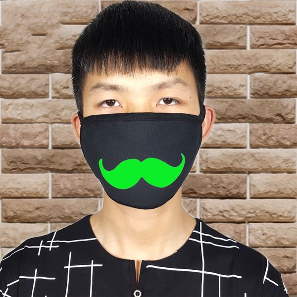 

black luminous face mask skeleton riding couple anti dust fashion personality teeth glow mouth mask dark in night halloween cosplay a-615, Blue