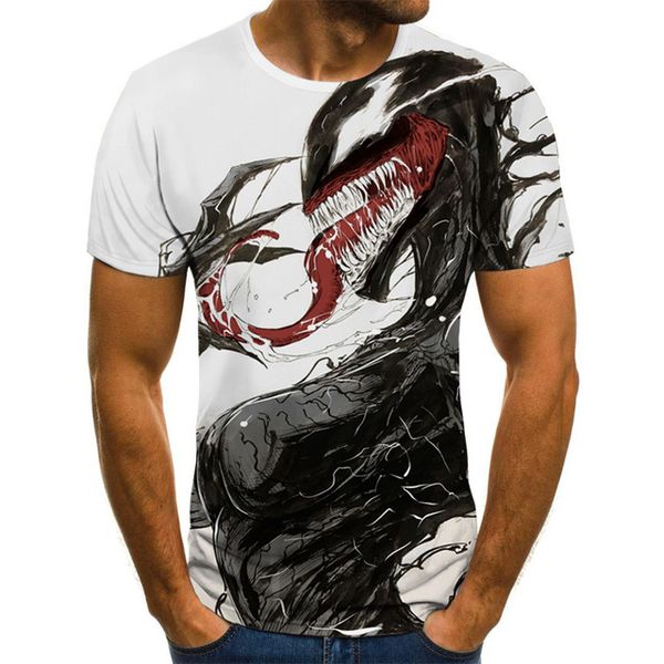

new male 3d venom 3d print shirts anime plus size graphic men clothing