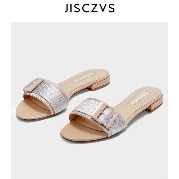 

2020 chic один ремень дизайн тапочки женщины плоский каблук удобный флип-флоп женщины open toe вне повседневная обувь, Black