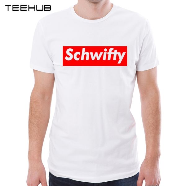 

teehub schwifty t-shirts summer tees letter print t shirt men o-neck short sleeve fashion tshirts plus size