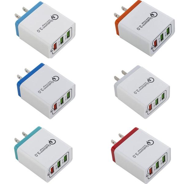 

cgjxsquick charging us wall charger qc 3 .0 fast adaptive ac home charger adapter for samsung galaxy s8 s10 note 10 htc android phone pc mp3