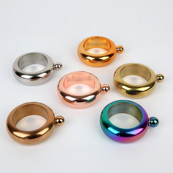 

6 color bangle bracelet hip flask 3.5oz stainless steel rainbow alcohol vodka whiskey drinkware alcoho flagon barware lx2306
