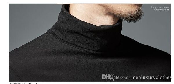 

shirts long sleeved slim fit all match mens winter turtleneck tshirts solid color bottoming basic t, White;black