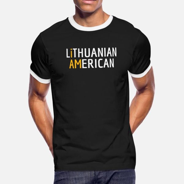 

i am lithuanian american t shirt men custom tee shirt o-neck cool anti-wrinkle breathable spring original shirt