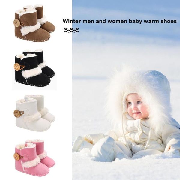 

jocestyle winter warm newborn baby snow boots girls boys toddlers infant fleece mid-calf shoes in stock support dropshipping, Black;grey
