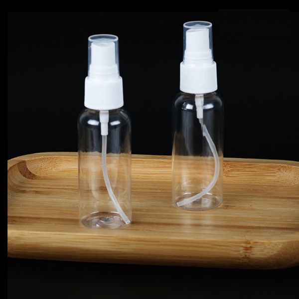 

50ml plastic spray bottles clear empty fine mist plastic mini travel bottle small refillable liquid containers