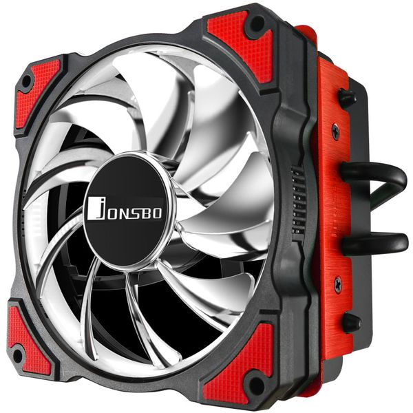 

jonsbo cr-101 4 heat pipe down pressure cpu radiator 12cm silent fans pwm ligent temperature control cpu cooler for a