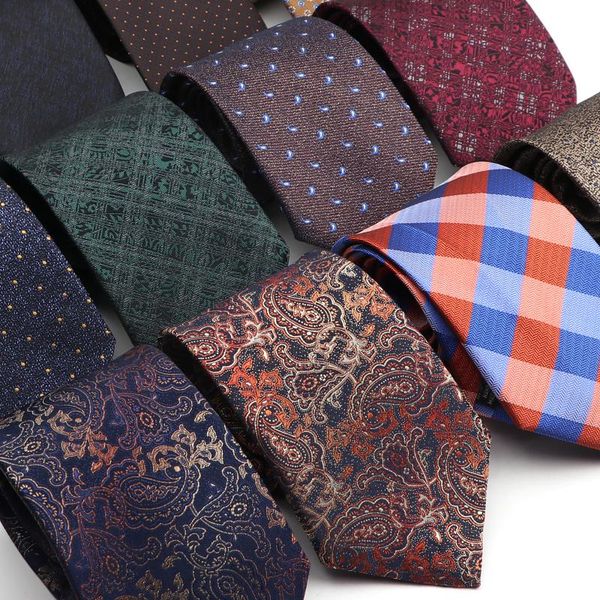 

neck ties striped soft paisley polyester necktie mens fashion classic tie men business standard designer cravat 8cm width, Blue;purple