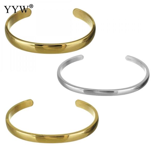 

yyw minimalism classic stainless steel gold silver color fashion jewelry gifts for men women size 4/6/8mm, Black