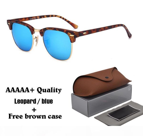 

glass lens brand designer fashion sunglasses for men women uv400 sport vintage sun glasses with brown cases, White;black