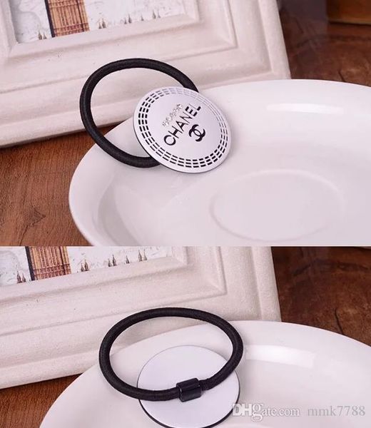 

retro fashion colorful crystal rhinestone letters hairbands elastic hair rubber bands for women girl hair jewelry gift accessories 778, Golden;silver