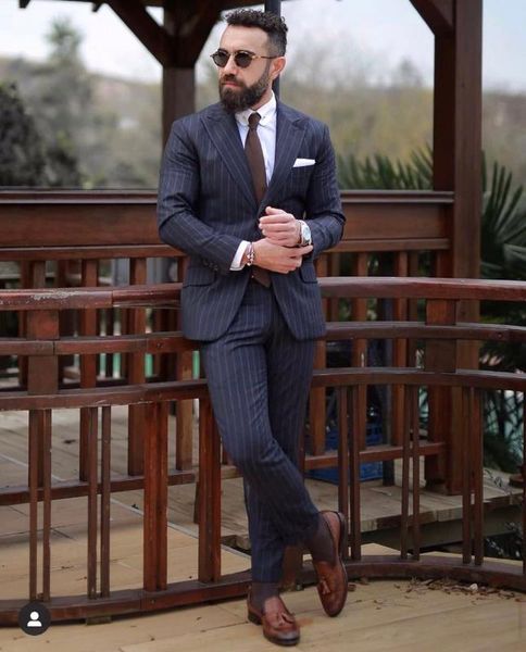 

new fashion stripe men's plaid slim formal business suit 2 pieces set men's high-end casual suits weeding suit (jacket+pants), White;black