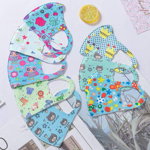 

new cartoon print children protective mouth masks boys girl kids mask anti-dust breathable earloop washable reusable
