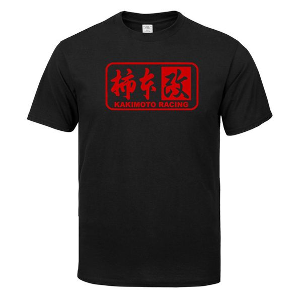 

new solid color kakimoto racing t shirt mens black and white cotton t-shirts summer tshirt