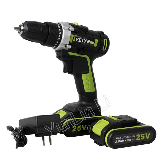

25v rechargeable drill lithium-ion electric screwdriver handheld electric tool industrial lithium-ion drill v-107