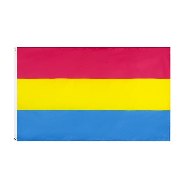 90x150 cm LGBT Omnisessuale Pansessualità Pan Pansexual Pride Flag lesbica Gay Transgender pronto per la spedizione