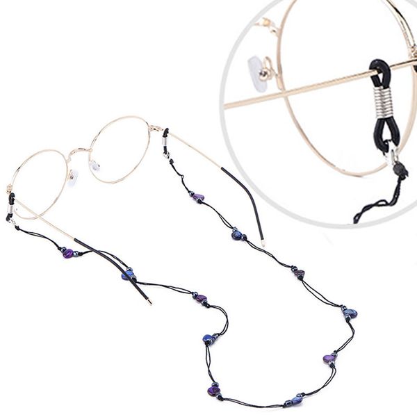 

1pcs retro fashion shell beads glasses rope bohemian eyewear strap cord holder neck chain anti-slip eyeglass lanyard, Silver