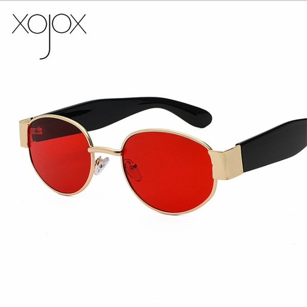 

xojox oval sunglasses men vintage classic full frame design sun glasses for women fashion brand black glasses shades uv400, White;black
