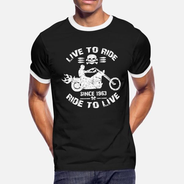

ride 1963 t shirt men create tee shirt round neck costume anti-wrinkle casual summer style standard shirt