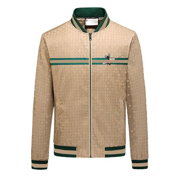 

men fashion jackets 2020 new arrival letter printed coat casual stripe clothing high quanlity casual jackets outerwear, Black;brown