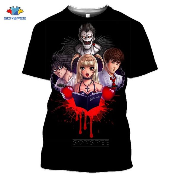 

death note man anime horror cosplay pull homme g5 3d print shirts aesthetic hentai harajuku men clothing