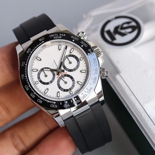 

ks mens watch montre de luxe 40mm automatic 7750 movement men watches reloj de lujo relojes de lujo para hombre watches, Slivery;brown