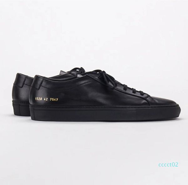 

common projects by women black white low shoes men women genuine leather casual shoes flats chaussure femme homme ct2