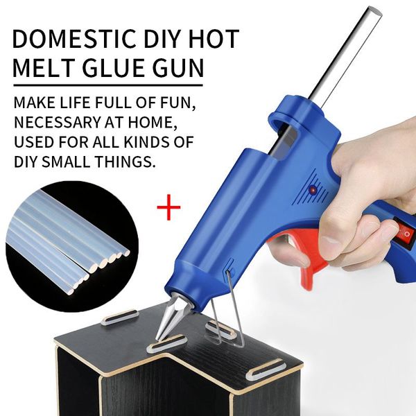 

20w glue gun set with 20pcs 7x190mm glue gun sticks high temp heater melt repair tool industrial mini eu plug