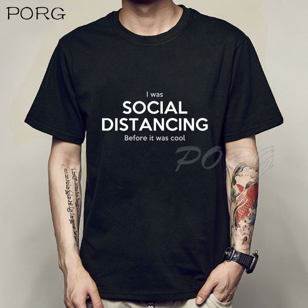 

social distancing letter t shirt men casual o-neck short sleeve tshirt funny t-shirt hiphop streetwear t-shirt men tee 2020